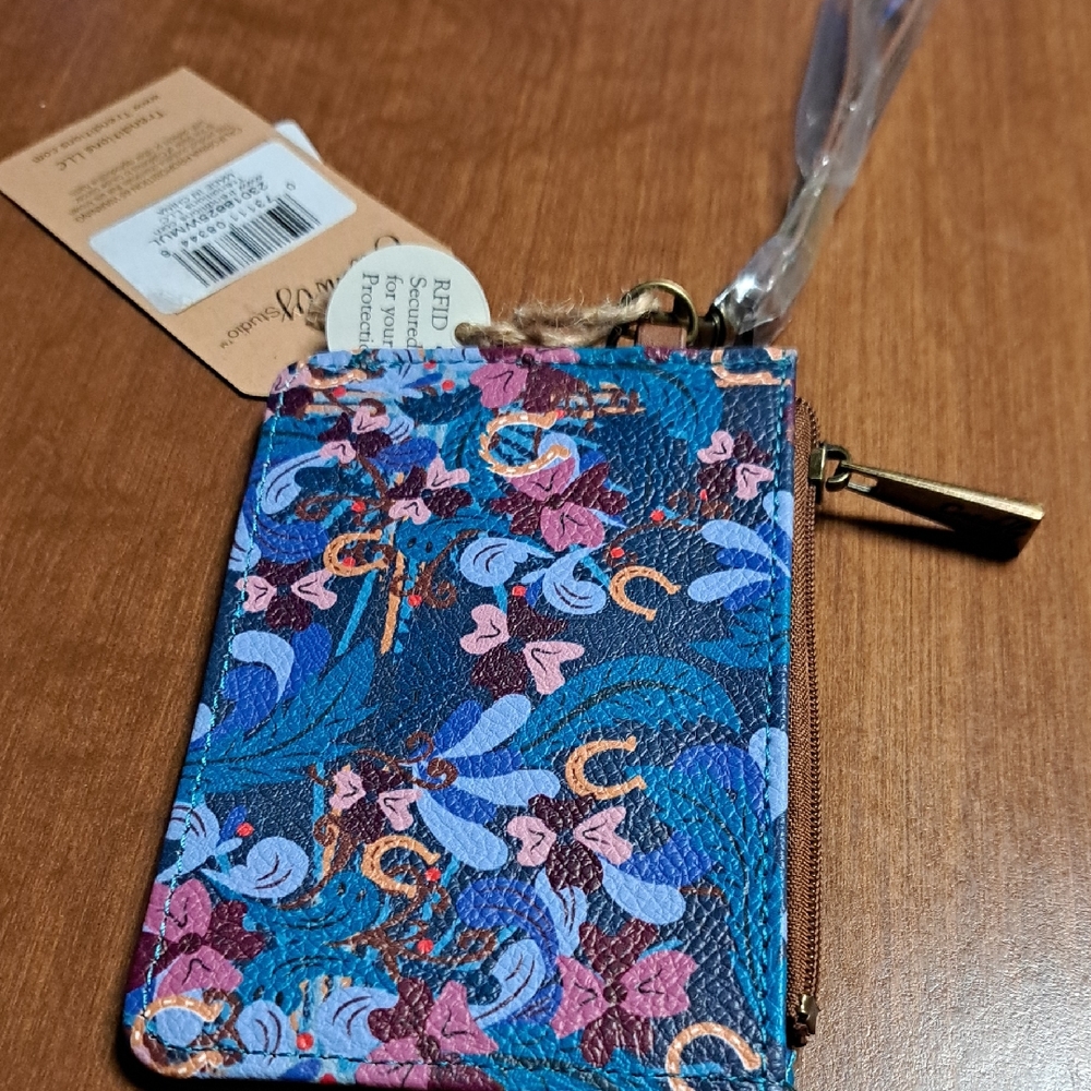 Catchfly Studio Floral Pattern Wristlet Card Holder